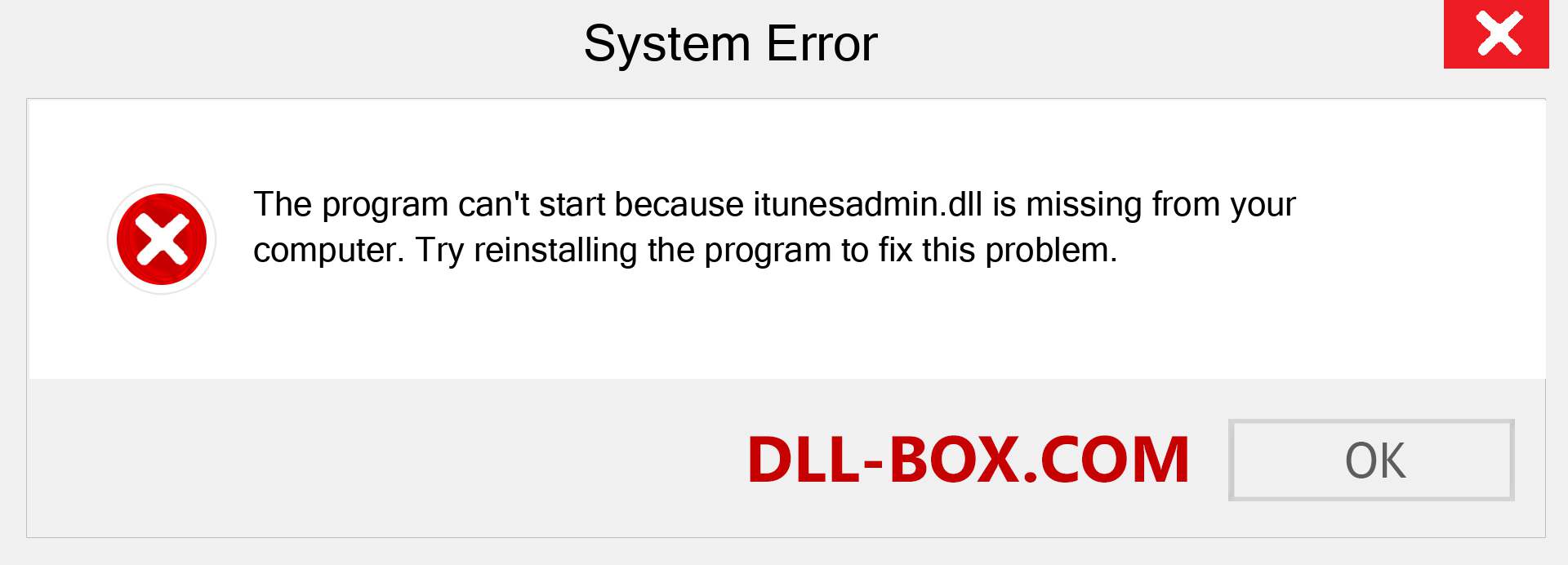  itunesadmin.dll file is missing?. Download for Windows 7, 8, 10 - Fix  itunesadmin dll Missing Error on Windows, photos, images